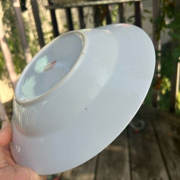 Vtg Chinese Mun Shou LONGEVITY Pink/Red Jingdezhen Porcelain Bowl 9" - Picture 11 of 16